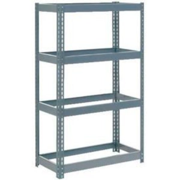 Global Equipment Extra Heavy Duty Shelving 36"W x 24"D x 72"H With 4 Shelves, No Deck, Gray 255640